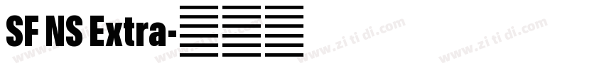 SF NS Extra字体转换